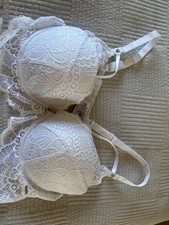 white lace padded bra George