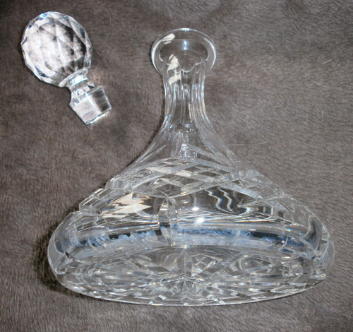 Heavy crystal cut glass ships - cut,