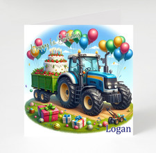 Personalised tractor birthday - personalised,