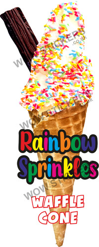 Ice cream van sticker - , rainbow