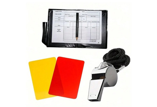 Soccer referee set with - referee,