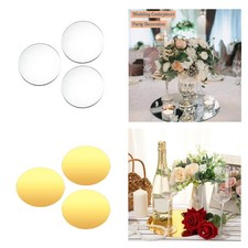 3Pcs Mirror Centerpieces for