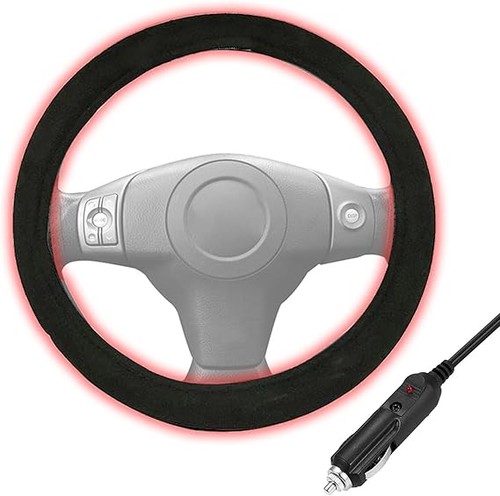 Heated steering wheel cover - heated,