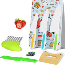 6 Pcs Kids Plastic Knives Set