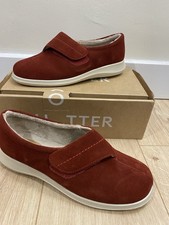 Hotter wrap slippers - red -