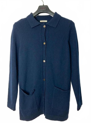 Wool over cardigan navy blue - wool,