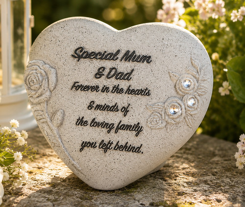 Mum dad heart - &,