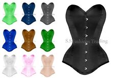 Overbust Corset Waist Training Steel Boned Corset Satin Corset Women's Corset
