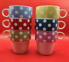 Set Of 6 Stackable Mugs With
