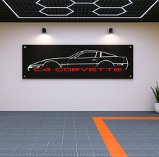 C4 Corvette Flag Banner 71x24"