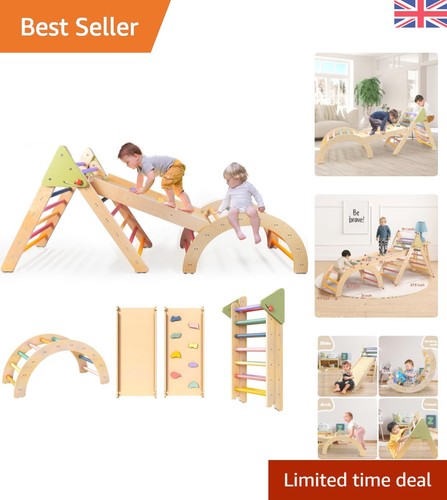 Wooden climbing frame - 3-in-1,