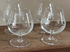 Vintage etched brandy - 4,