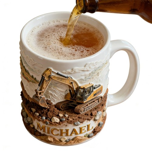 Excavator coffee mug 11oz - coffee,