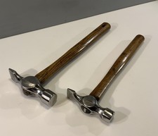 2 VINTAGE W.MARPLES & SONS CROSS PEIN HAMMERS  WITH ASH HANDLES : 8 oz & 16 oz