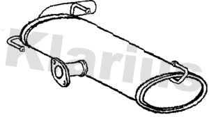 Rear muffler fits - rear,