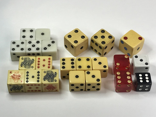 Vintage dice lot celluloid - vintage,