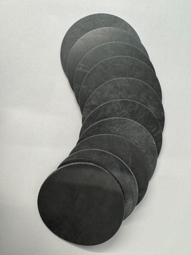 Black silicone rubber discs - black,