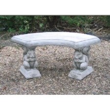 Stone Concrete Seat Curved &