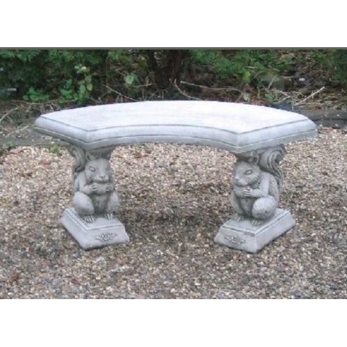 Stone concrete seat - stone, curved