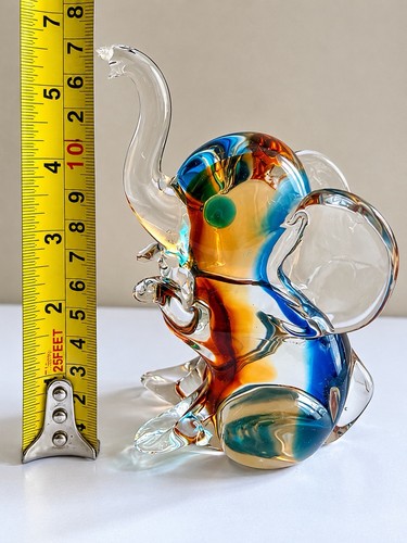 Vintage art glass - vintage, elephant