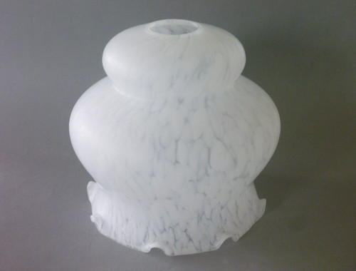 Vintage white glass pendant - white,