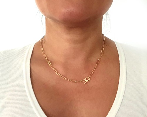 24ct gold plated paperclip - gold,