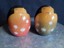 Pair Vintage Japanese Kokeshi