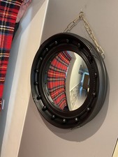 Antique Plaster Convex Butlers Mirror