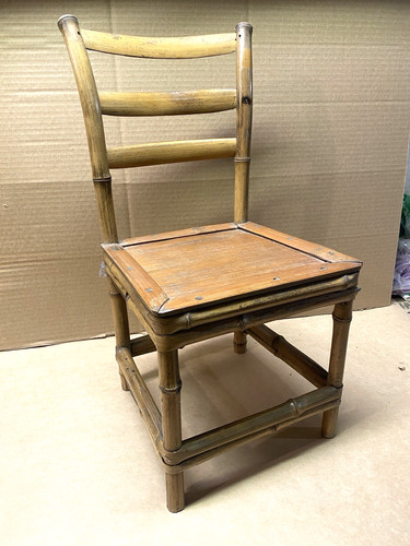 Child vintage bamboo chair - child's,