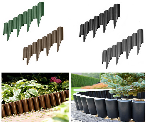 Long garden lawn palisade 5m - long, 2.5m
