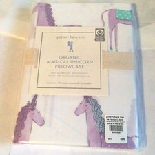 Pottery Barn Disney holiday pillowcase Purple Unicorn horse School Gift 🎁  ,