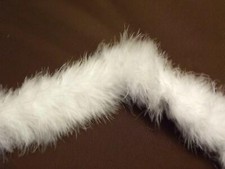 Trimits High Quality Decorative Marabou Boa Feather Trim - WHITE
