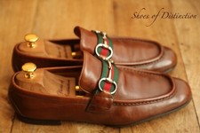 Gucci Tan Brown Leather Silver