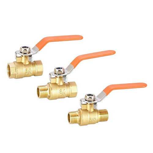 Brass long lever ball valve - brass,