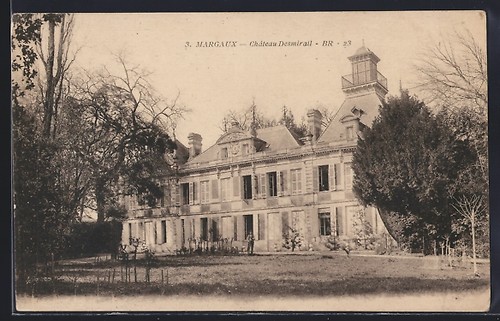 Old postcard margaux château - old,