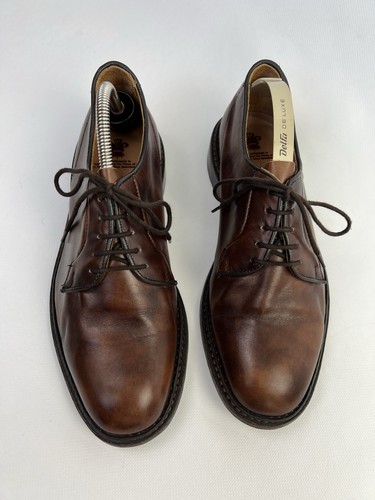 Trickers brown leather derby - leather,