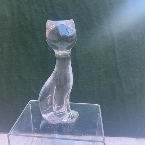 Vintage bohemia crystal - bohemia, cat