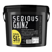 Serious Gainz Weight Gainer 5kg Muscle Mass Gain Protein Powder Shake - Banana