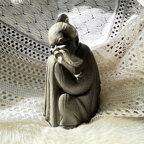 Lladro grey porcelain oriental - grey,