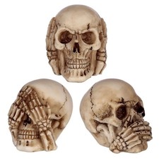 Set of 3 Skull Ornaments See