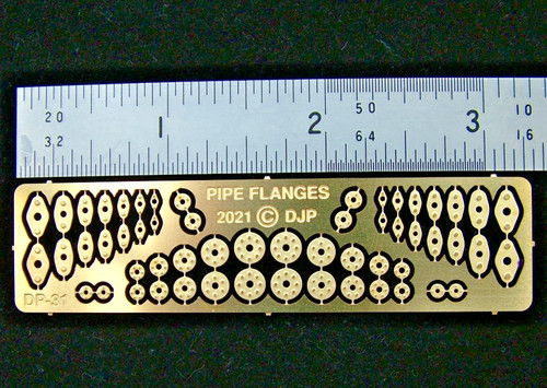 Etched brass pipe flanges - brass,