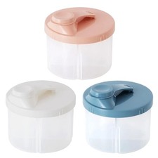 1x Baby Formula Dispenser Portable Milk Powder Container 4Grids Food Storage Box