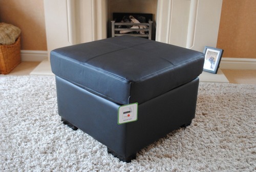 Black genuine leather - black,