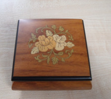 Vintage Sorrento ware box, handmade, lined, original labels