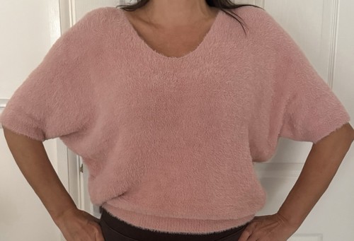 Pink women angora sweater s - pink, women's