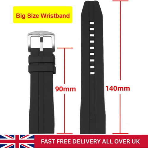 Extra long silicone watch - silicone,