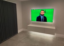 IKEA Besta TV Unit White, 180x42x38 Cm LED lights On Bottom