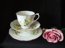 Royal Albert Bone China  Friendship Series Primrose Trio Tea Cup Saucer Plate