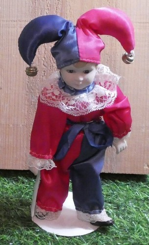 Harlequin jester boy - boy, doll