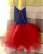 Supergirl Princess  Tutu Costume Dress 4-7 Fancy Halloween Party Elsa Disney